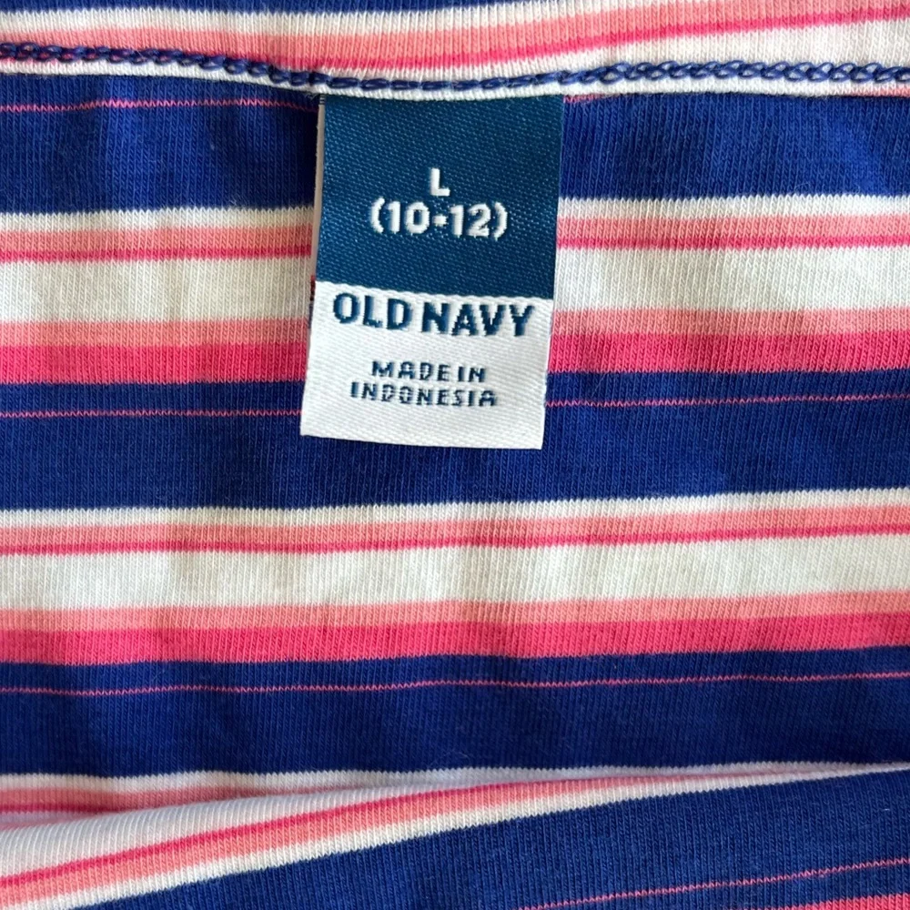 Old Navy Jersey Halter Top for Girls Blue Stripe Y2K Size Large